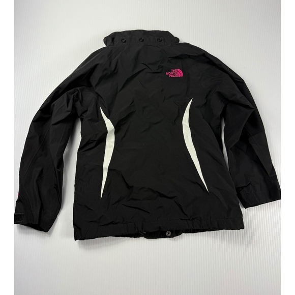 The North Face Windbreaker Jacket Full Zip Active Outdoor Black Pink Girls - Picture 4 of 8